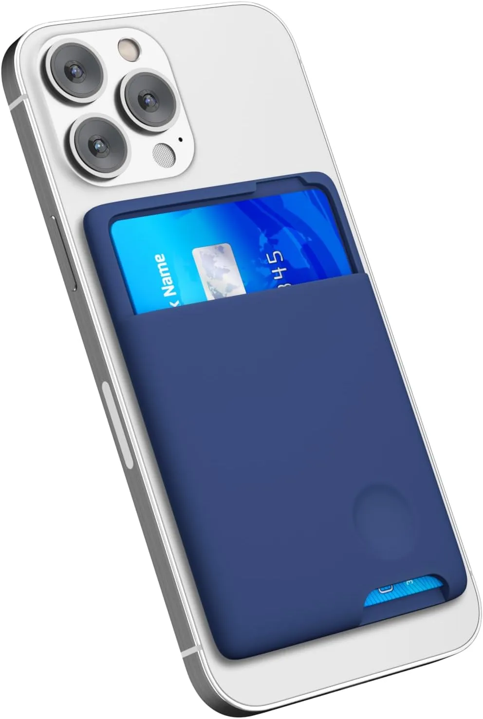 Entronix Silicone Card Holder for Apple/Samsung/All Phones, Sticky Wallet Pocket Back Cover,