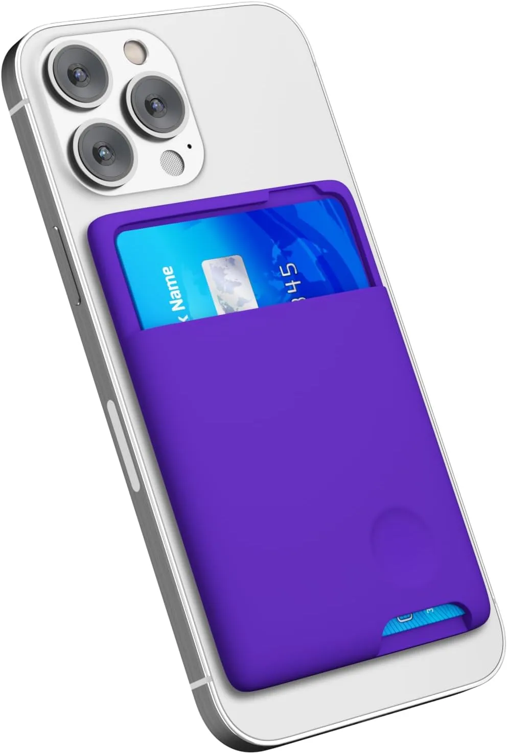 Entronix Silicone Card Holder for Apple/Samsung/All Phones, Sticky Wallet Pocket Back Cover,