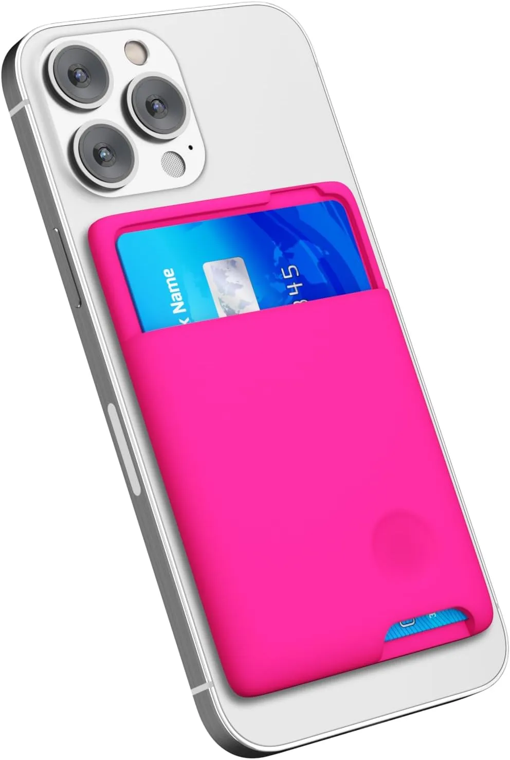 Entronix Silicone Card Holder for Apple/Samsung/All Phones, Sticky Wallet Pocket Back Cover,