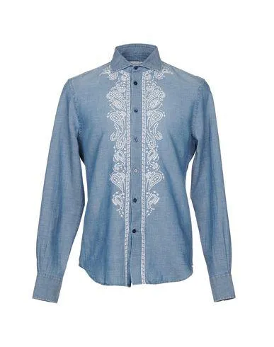 Ermanno Scervino Man Denim shirt Blue 42 suit