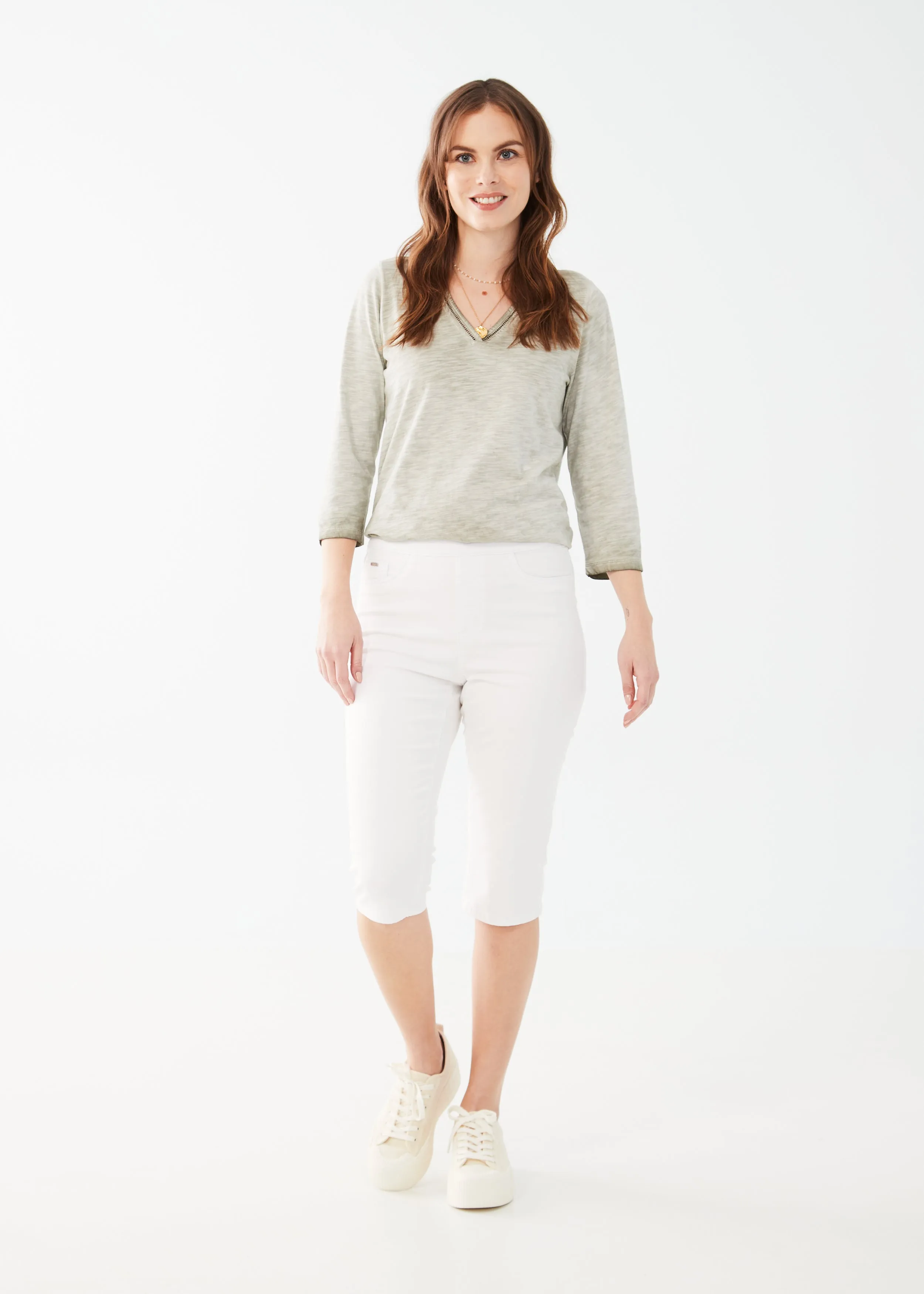 Euro Twill, Pull-On Pedal Pusher Pants