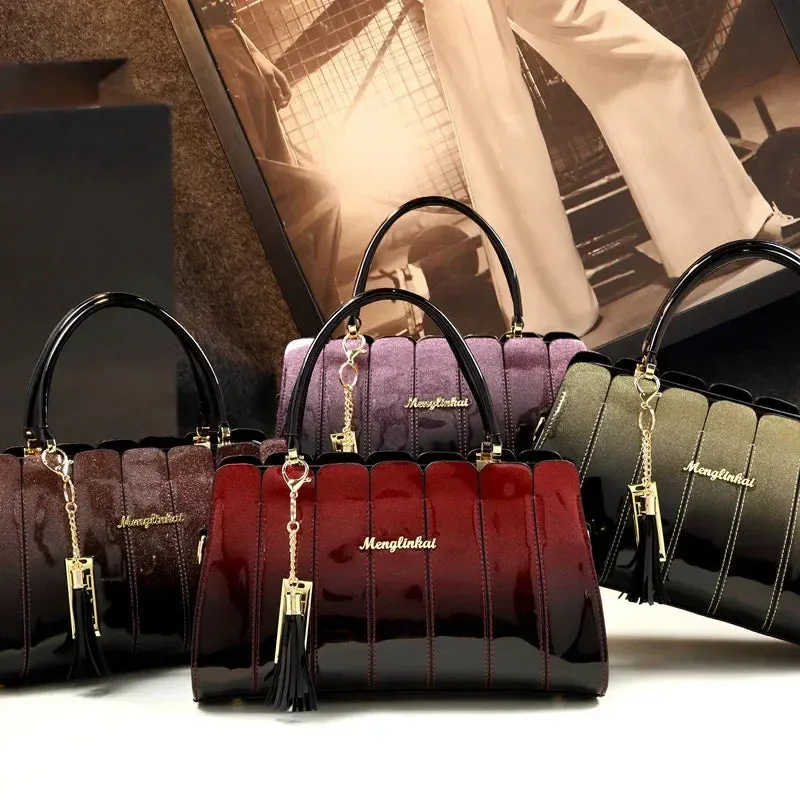 Fashion Atmospheric Patent Leather  Handbag