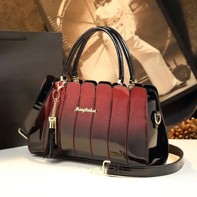 Fashion Atmospheric Patent Leather  Handbag