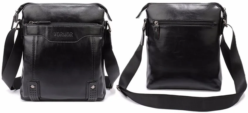 Fashionable PU Leather Men's Messenger Bag