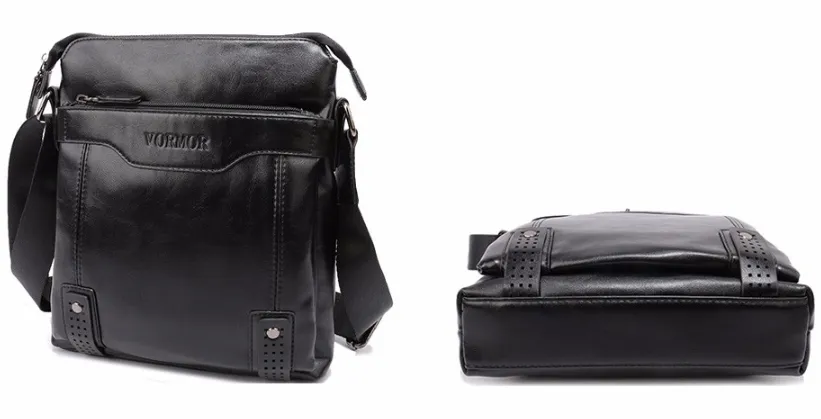 Fashionable PU Leather Men's Messenger Bag