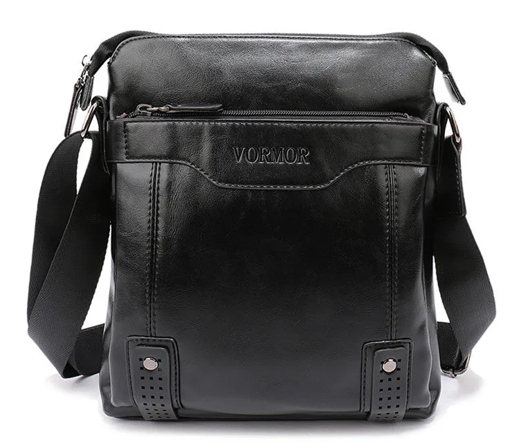 Fashionable PU Leather Men's Messenger Bag