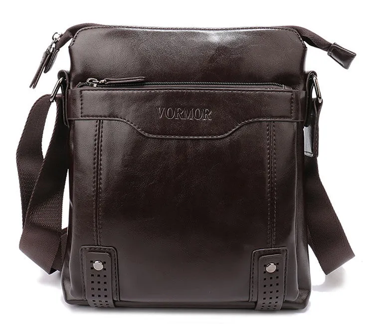 Fashionable PU Leather Men's Messenger Bag