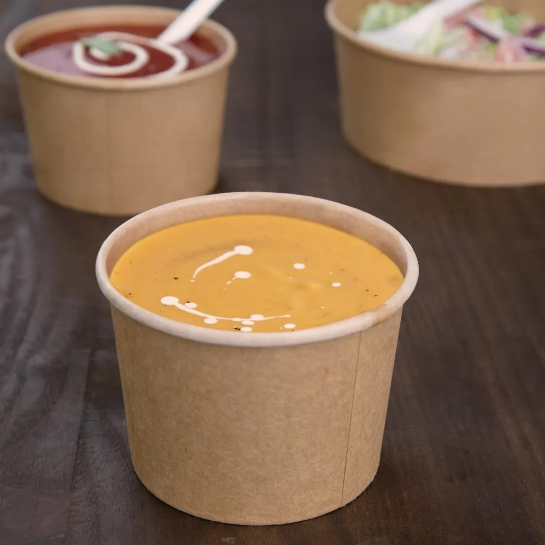 FB162 Fiesta Green Compostable Soup Containers 98mm 340ml / 12oz (Pack of 500)