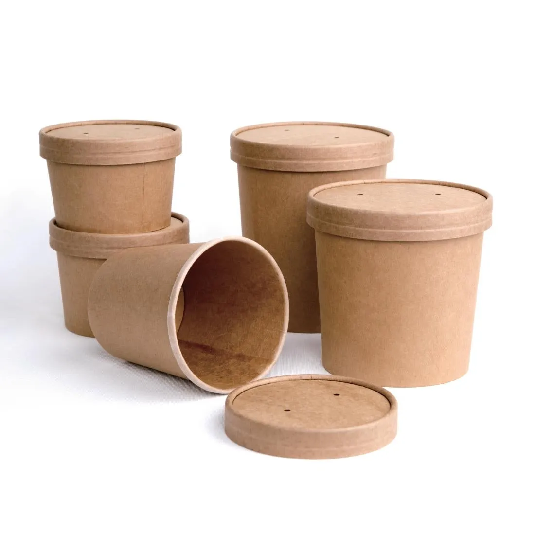 FB162 Fiesta Green Compostable Soup Containers 98mm 340ml / 12oz (Pack of 500)