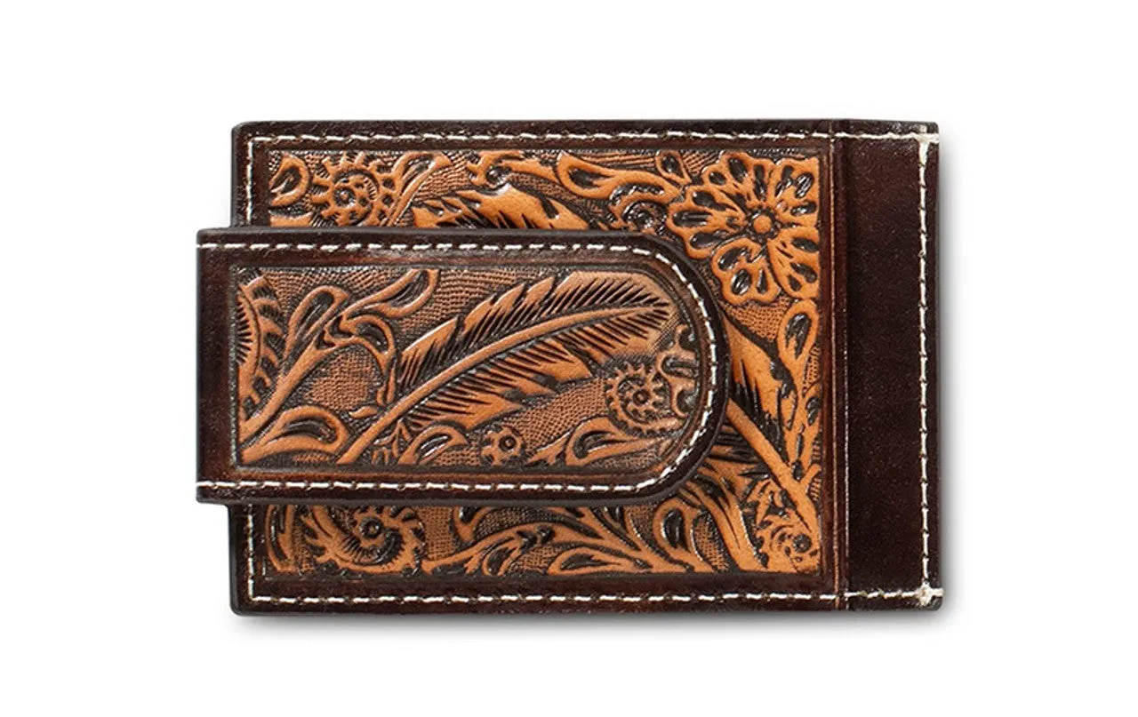 Feather Embossed Money Clip