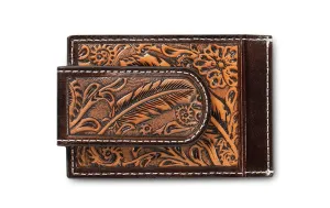 Feather Embossed Money Clip