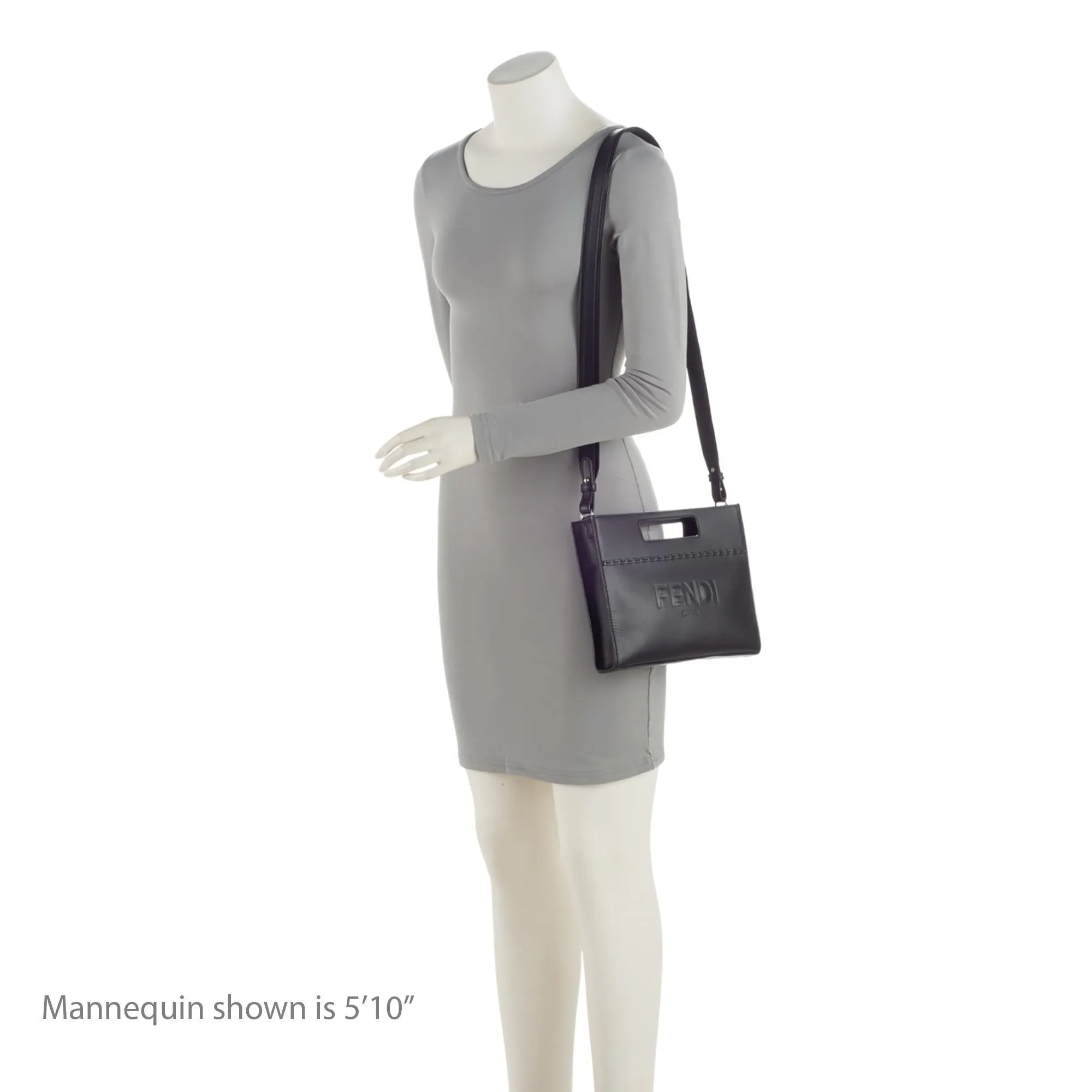 Fendi Calfskin Cutout Handle Mini Shopper Tote (SHF-4Nys6a)