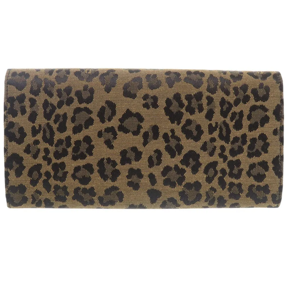 FENDI Long Wallet Purse 8M0000 Canvas, Leather beige
