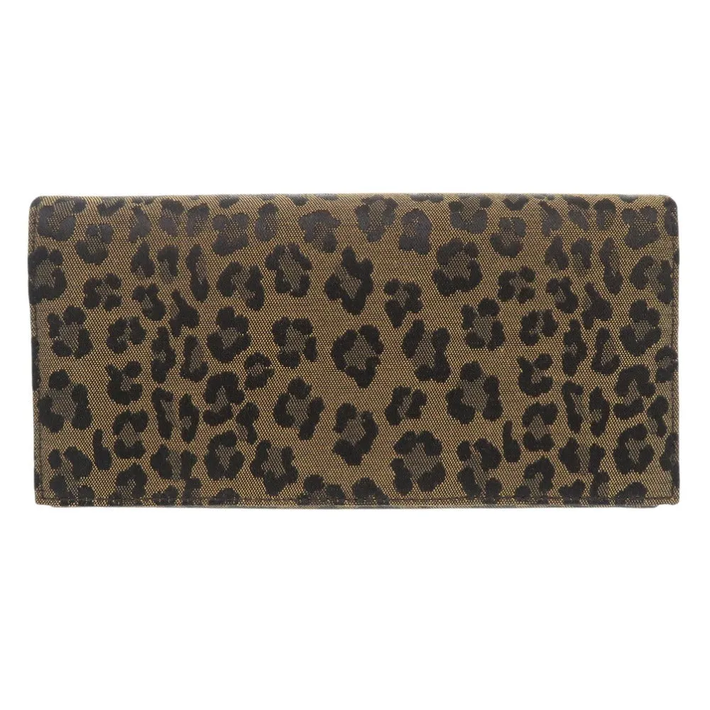 FENDI Long Wallet Purse 8M0000 Canvas, Leather beige