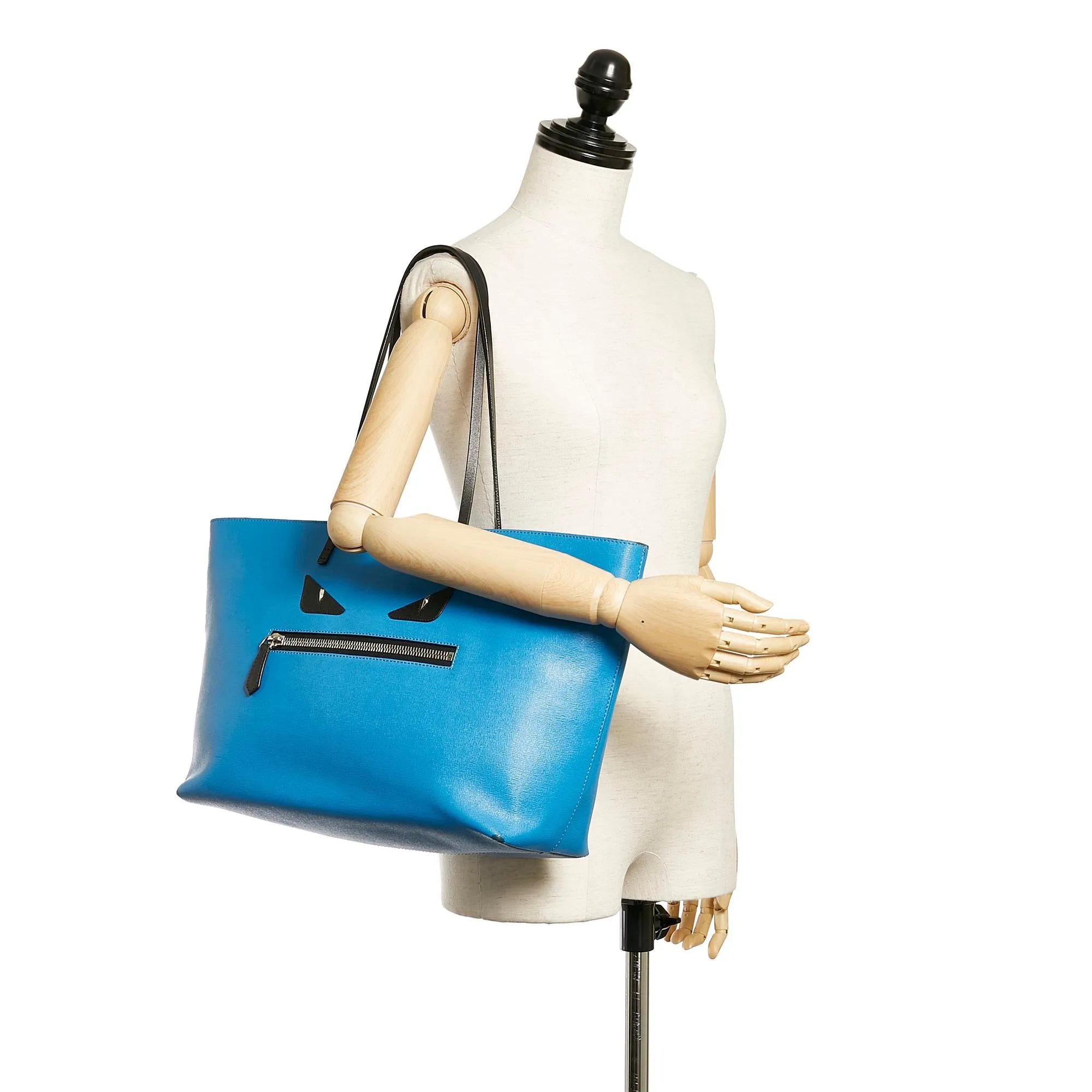Fendi Medium Monster Roll Leather Tote Bag (SHG-28115)