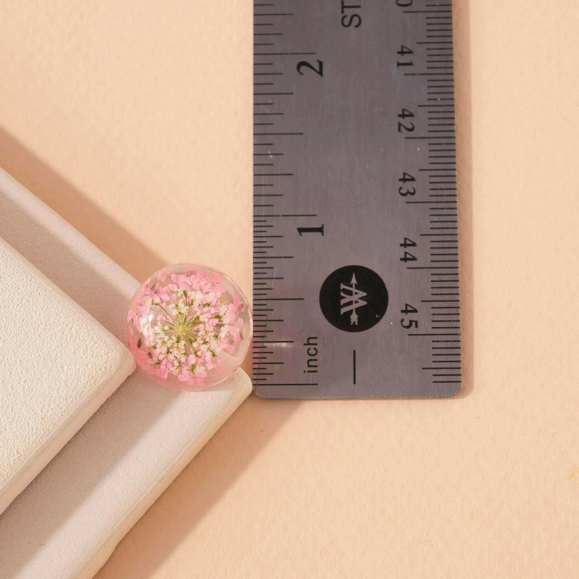 Floral Resin Stud Earrings
