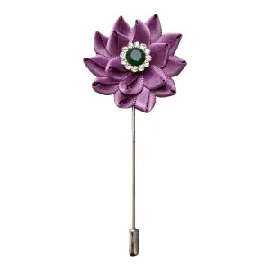 Flower Luxurious Lapel Pin Lavender Purple