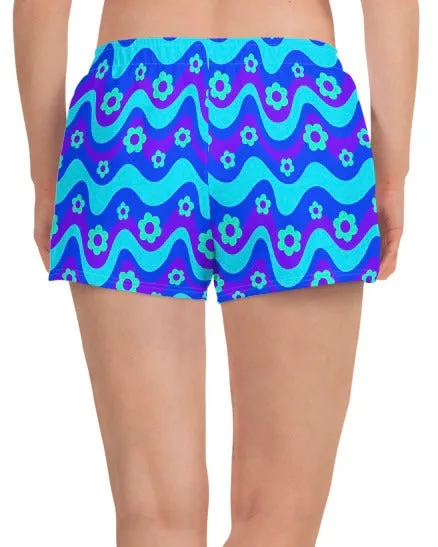 Flower Power Blue Shorts