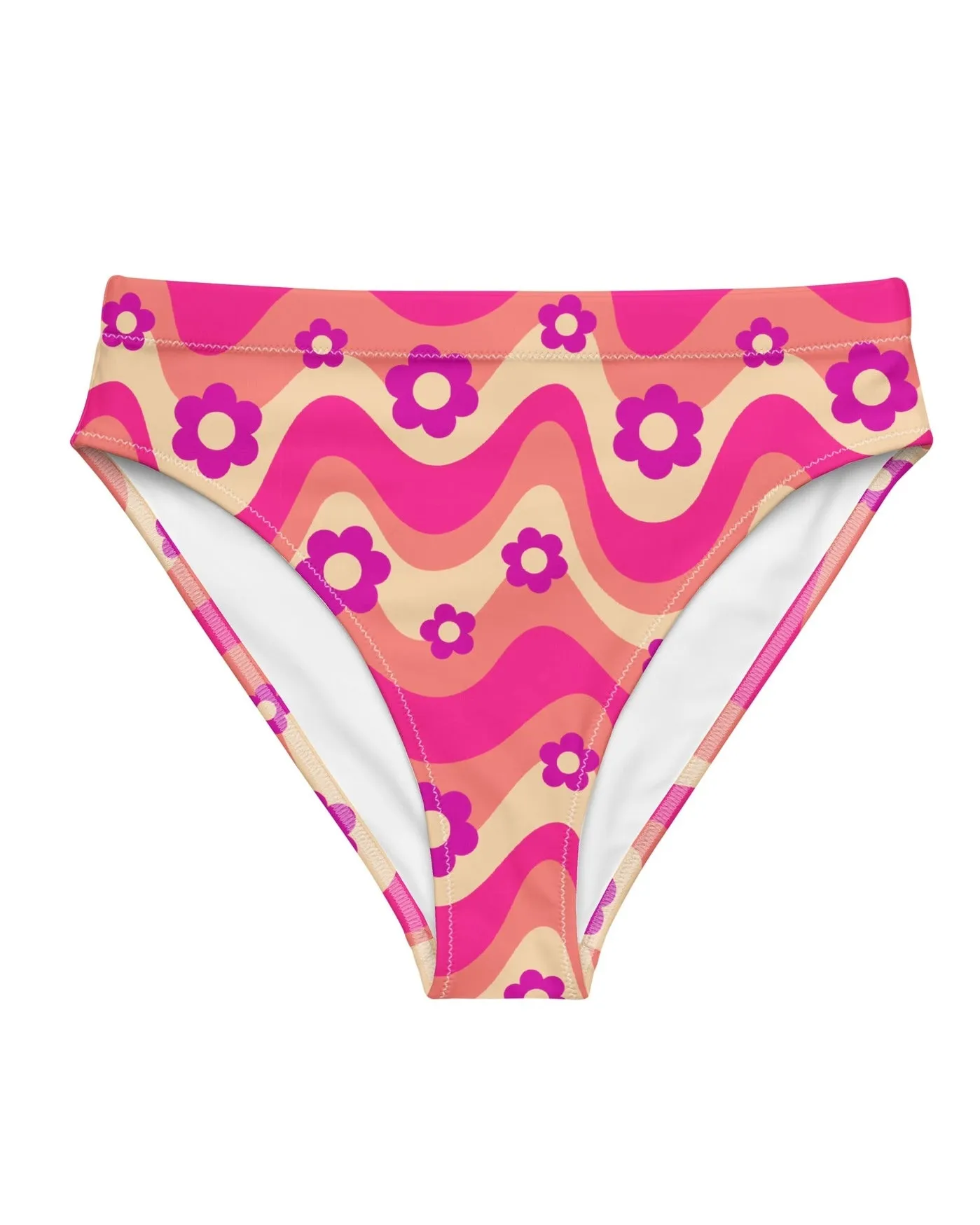 Flower Power Pink Recycled High Waisted Bottoms