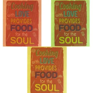 Food for the Soul Set of 3 cloths (One of each color) Swedish Dishcloths ECO Absorbent Cleaning