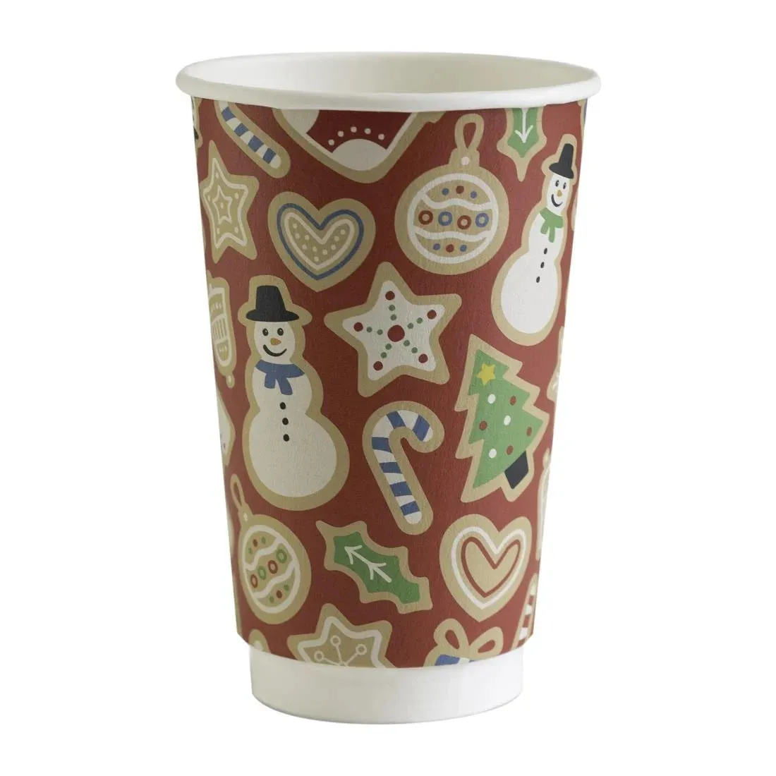FU460 Vegware Double Wall Red Christmas Cup 89-Series 16oz (Pack of 400)