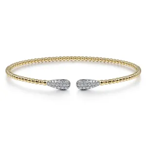 Gabriel & Co. Bujukan Pear Shaped Pave Diamond Bangle