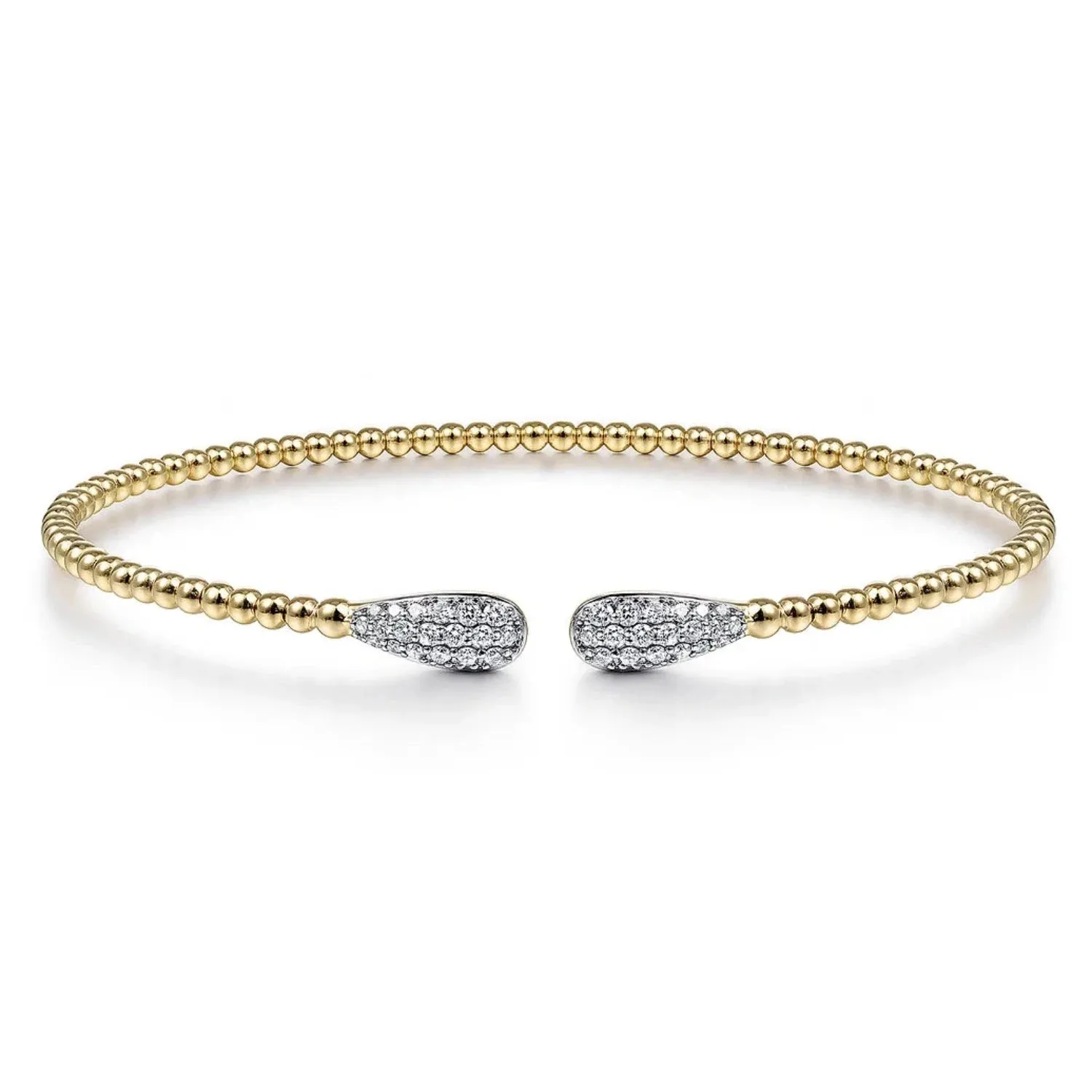 Gabriel & Co. Bujukan Pear Shaped Pave Diamond Bangle