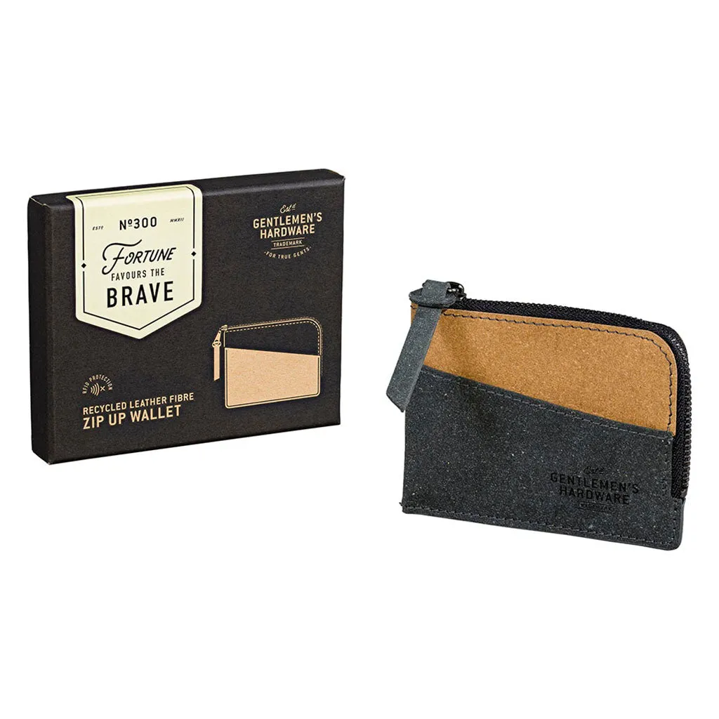 Gentleman's Hardware Zip Up Wallet Recycled Leather