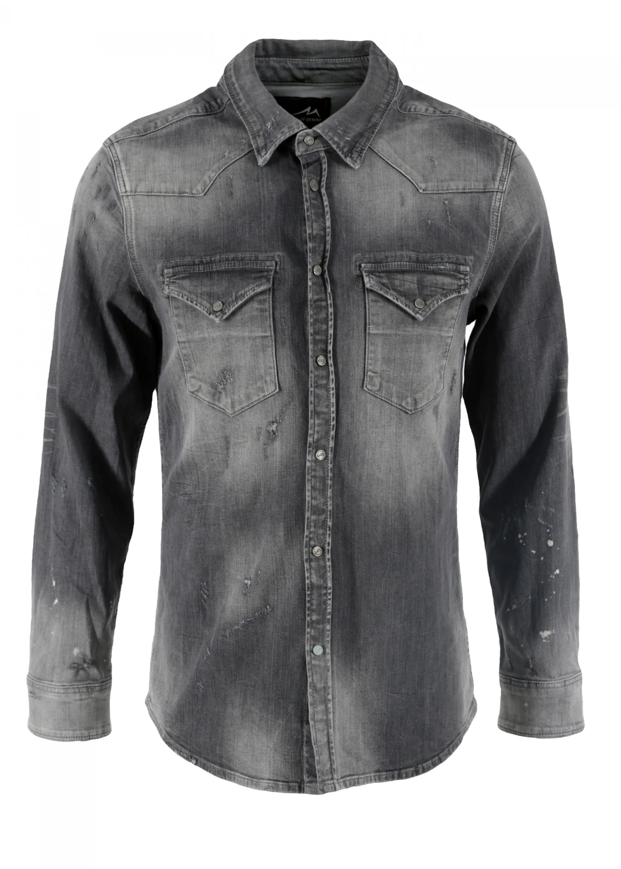 Grijze comfortabele blouse | M.O.D. men Blouse leaf grey