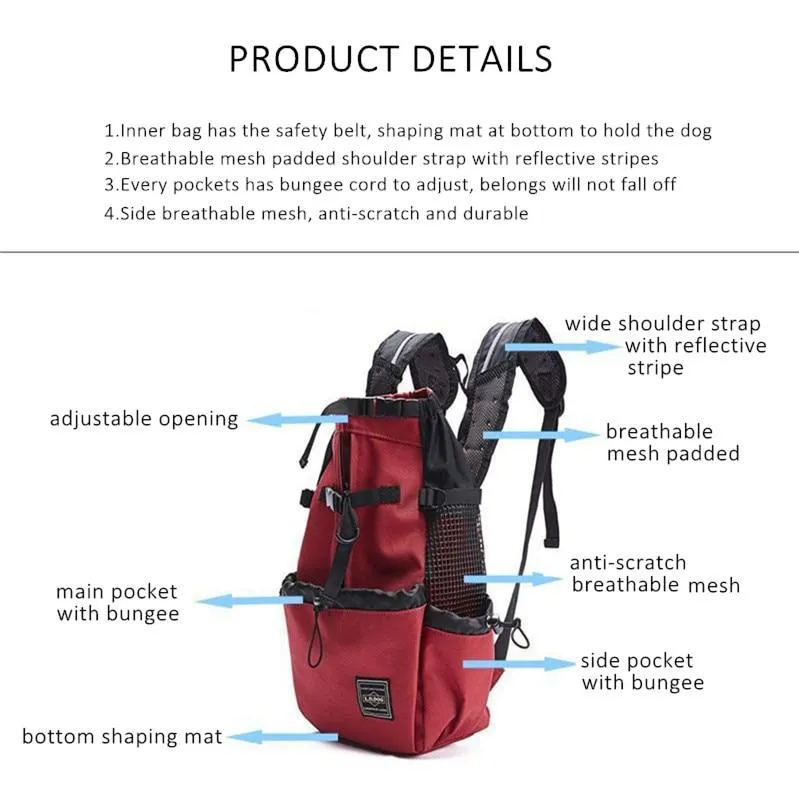 Hands free bag for all dogs max 88lbs