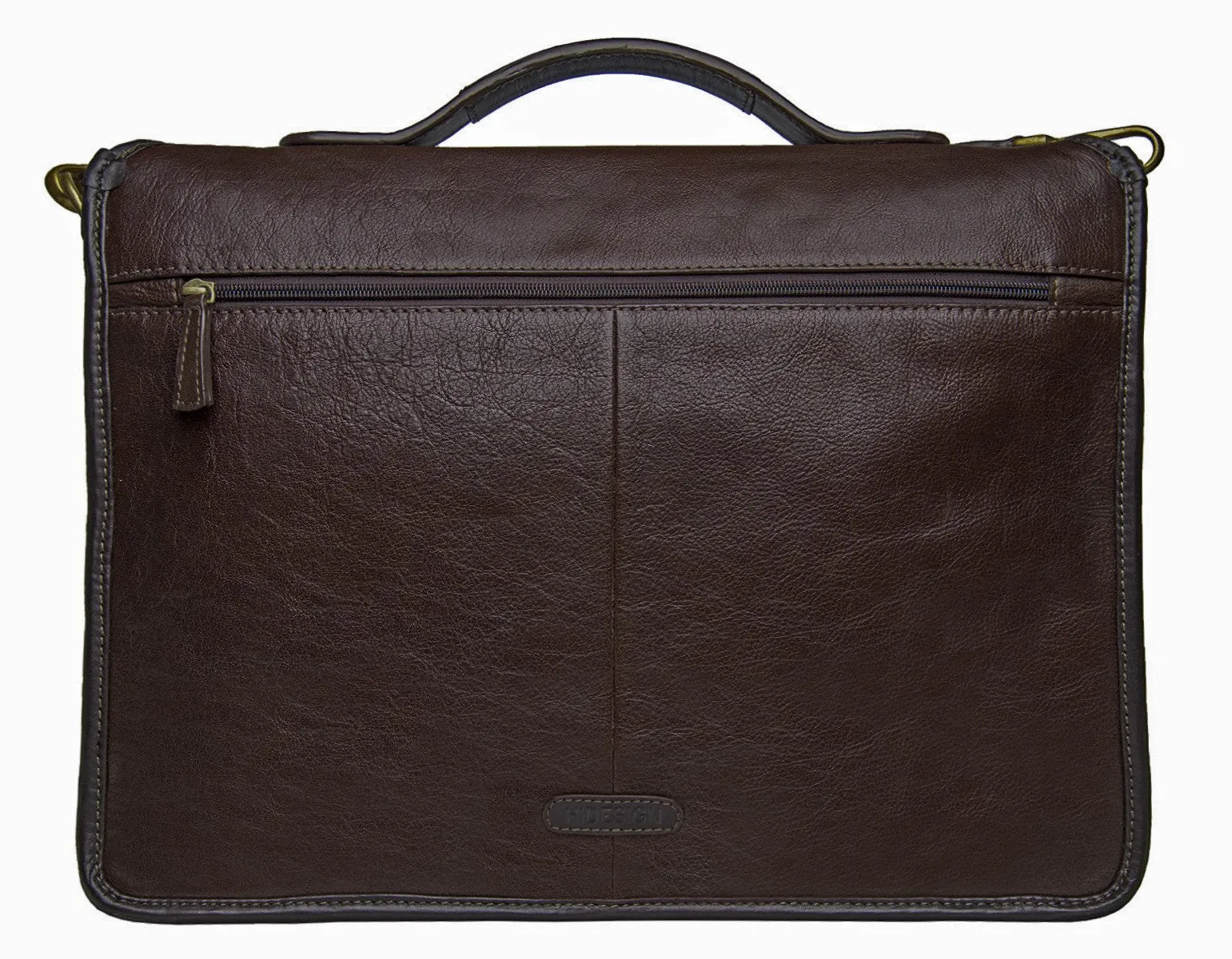 Harrison Buffalo Leather Laptop Briefcase
