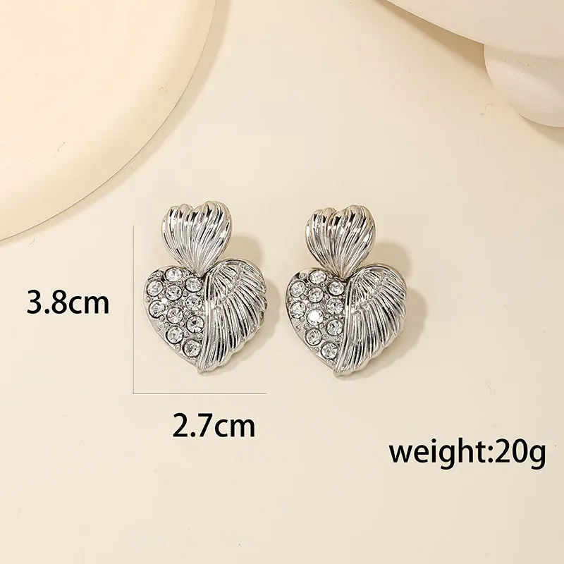 Heart Shaped Metal Earrings - Vienna Verve Collection