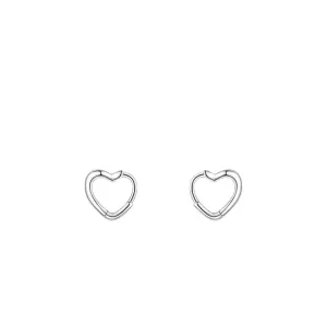 Heart-shaped Sterling Silver Earrings - Everyday Genie Collection