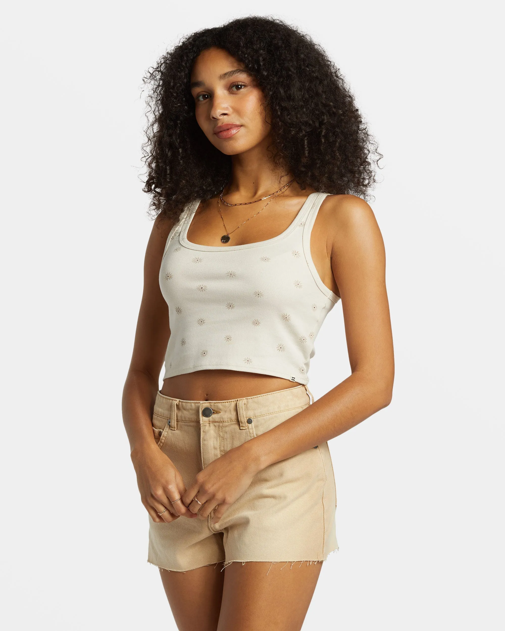 High Tides Denim Shorts - Khaki