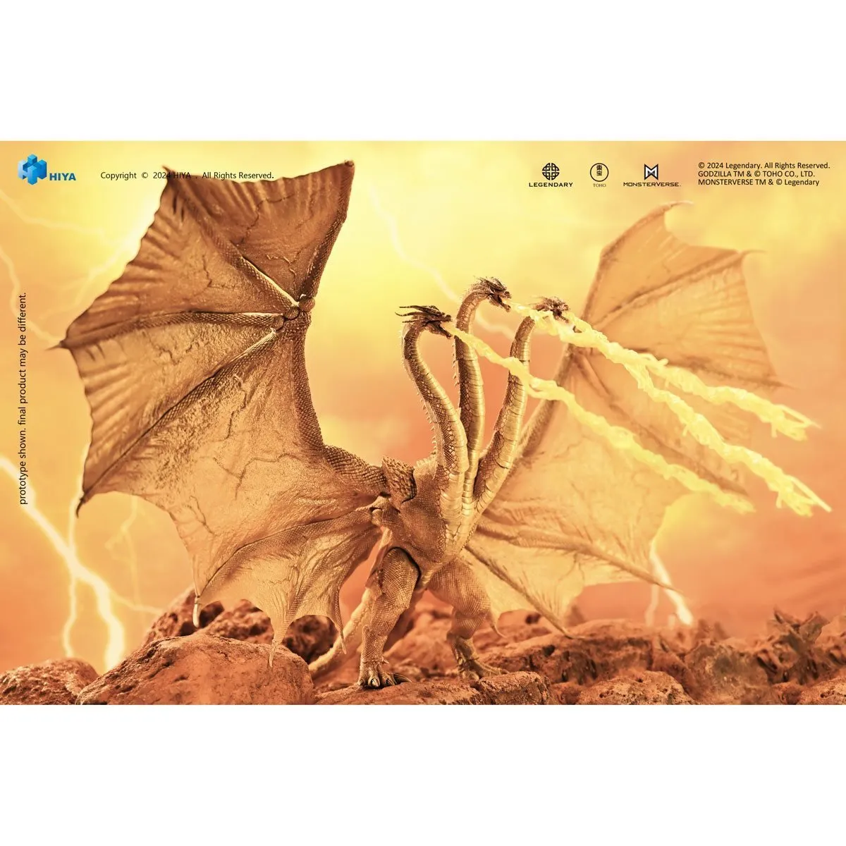 Hiya Toys Exquisite Basic Series Godzilla: King of the Monsters Gravity Beam King Ghidorah (Previews Exclusives) BIGGGGG