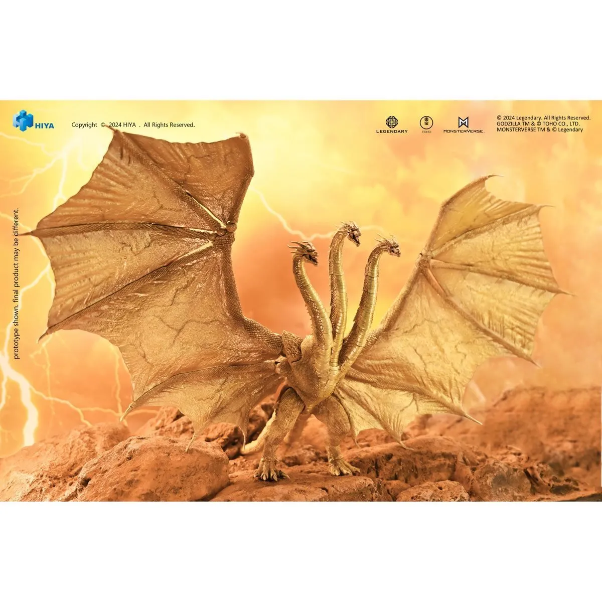 Hiya Toys Exquisite Basic Series Godzilla: King of the Monsters Gravity Beam King Ghidorah (Previews Exclusives) BIGGGGG