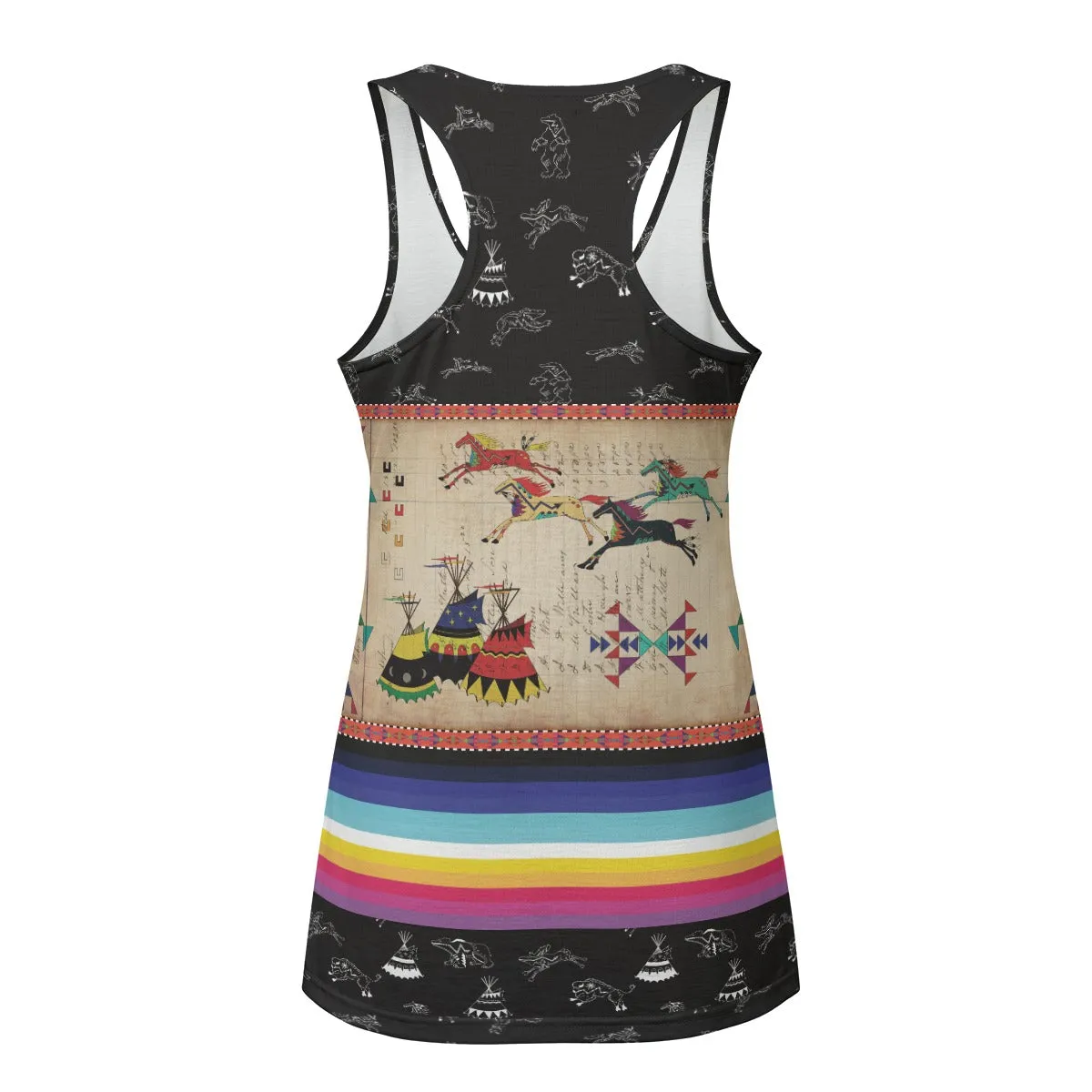 Horses Running Black Sky Eco-friendly Women's Tank Top