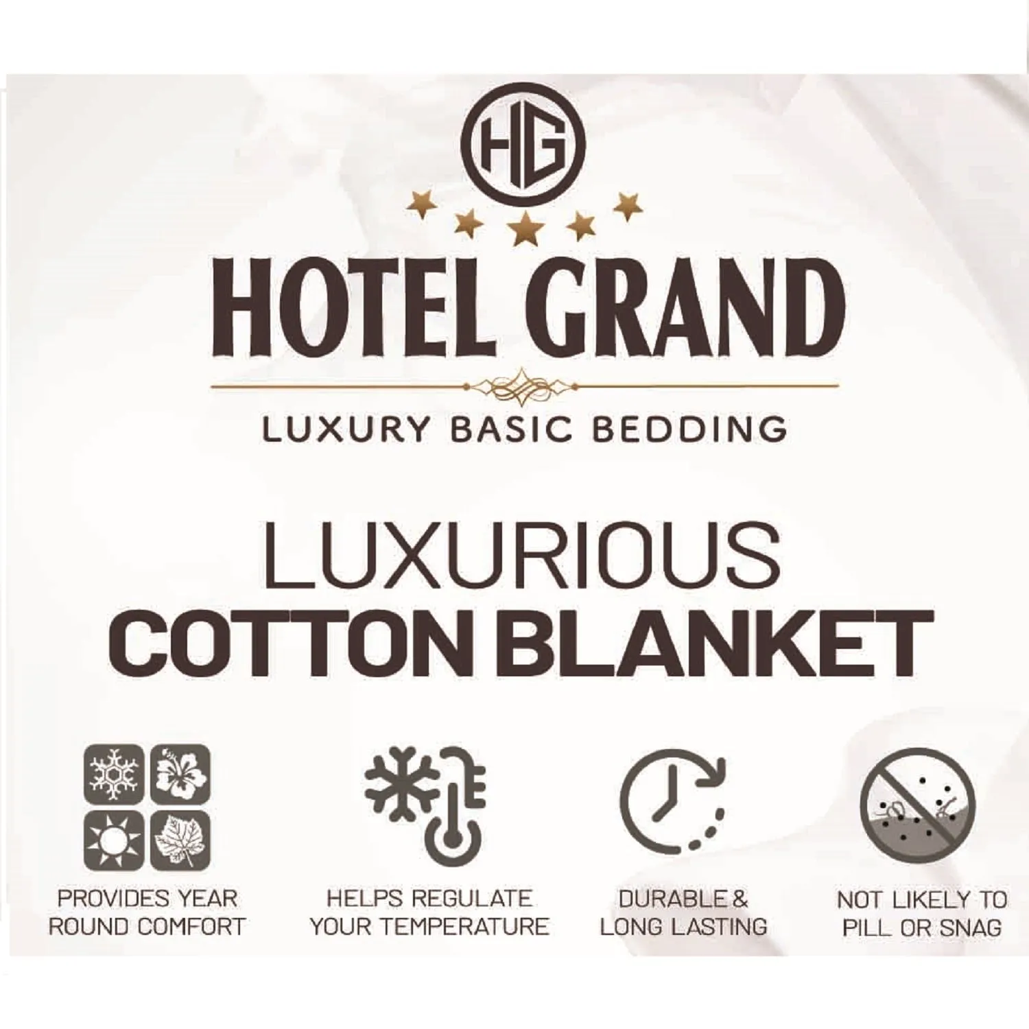 Hotel Grand Luxurious Thermal 100% Cotton Blanket