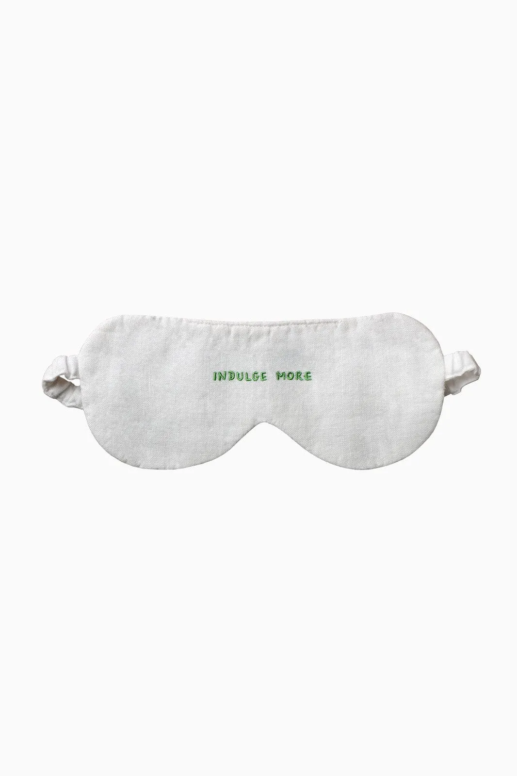 'Indulge More' Linen Eye Mask