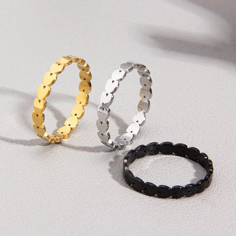 Infinite Love Titanium Steel Valentine's Day Couple Rings - Japanese Korean Style