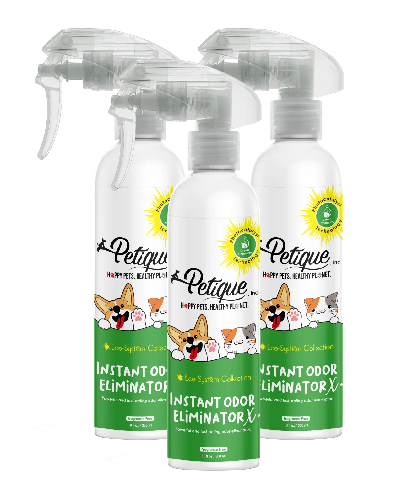 Instant Odor Eliminator X : Safe & Non-Toxic, Photocatalyst Technology, Pet Safe, Fragrance-Free - Removes Strong Pet Odors Fast