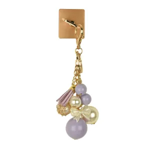 iOrigin Ring Grip and Multi-Sized Faux Pearls and Leather Tassel Key Chain Charm for Mobile Phones & Tablets