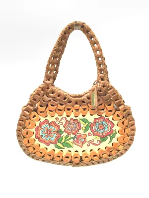 Isabella Fiore Women's Bag Woven Leather Floral Print