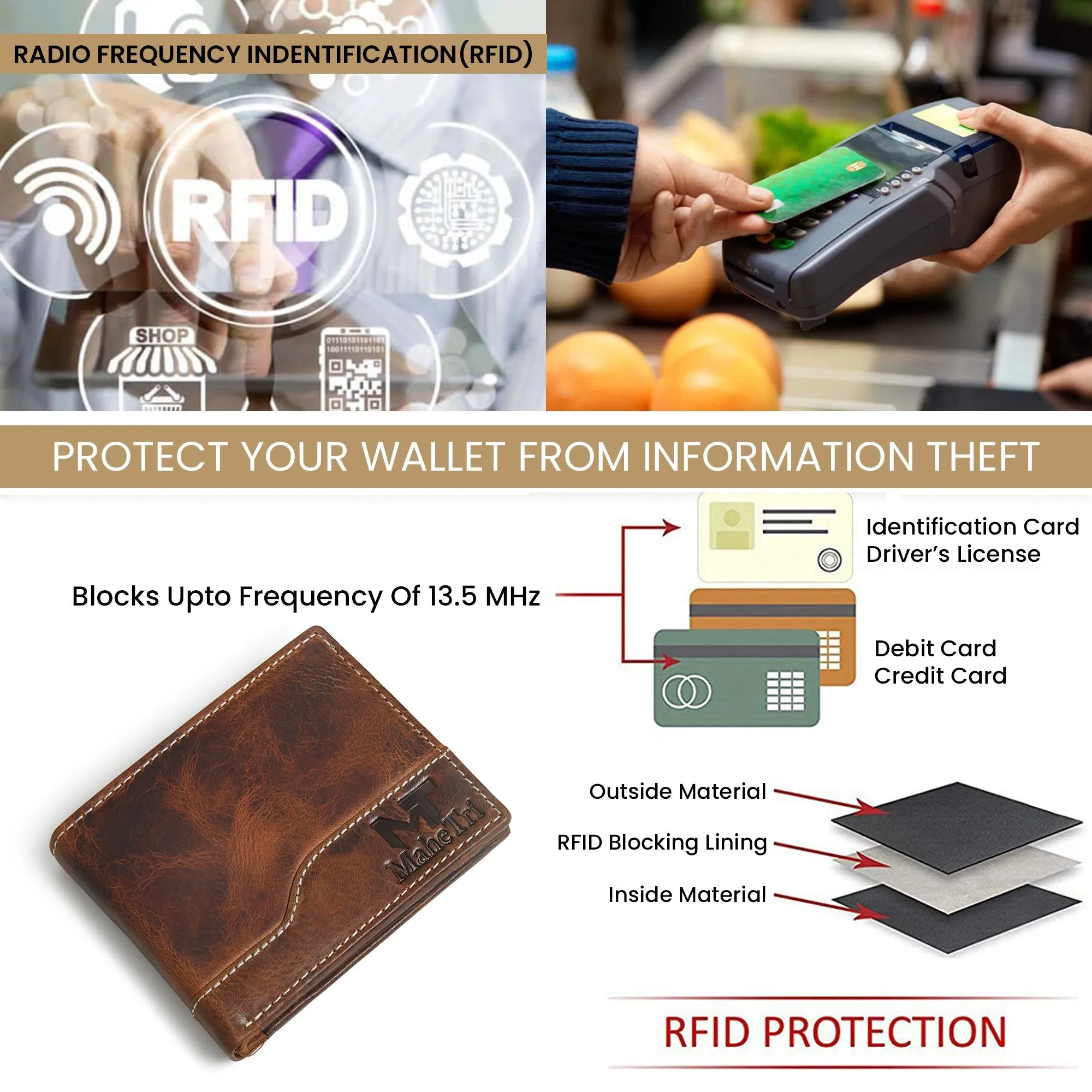 Judson Bi-fold Wallet - Brown