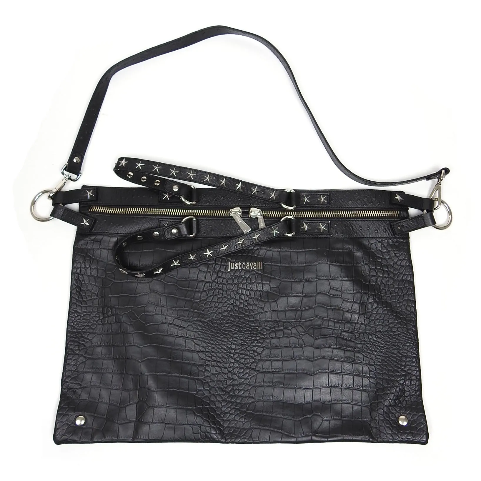 Just Cavalli Croc Embossed Bag