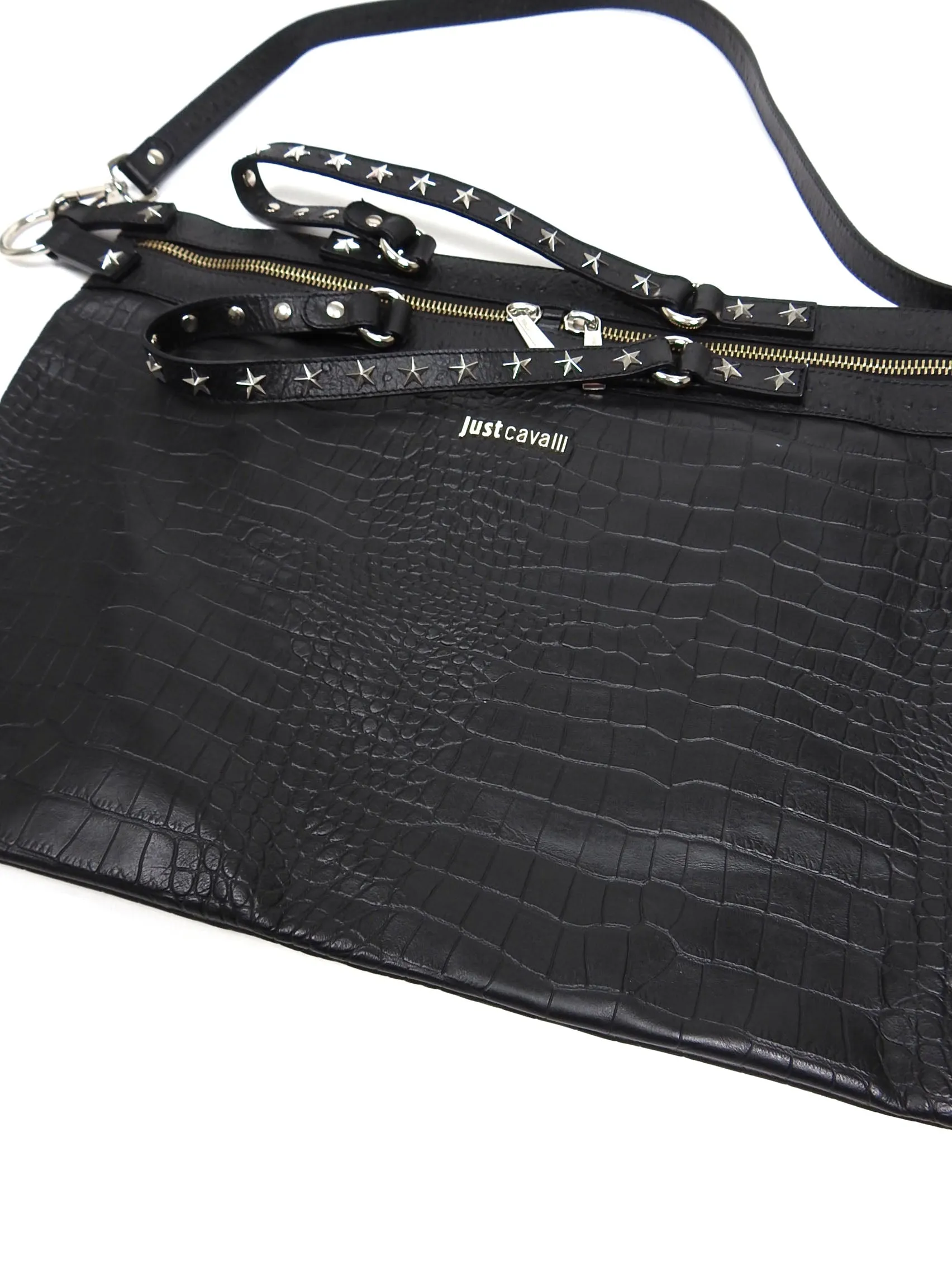 Just Cavalli Croc Embossed Bag