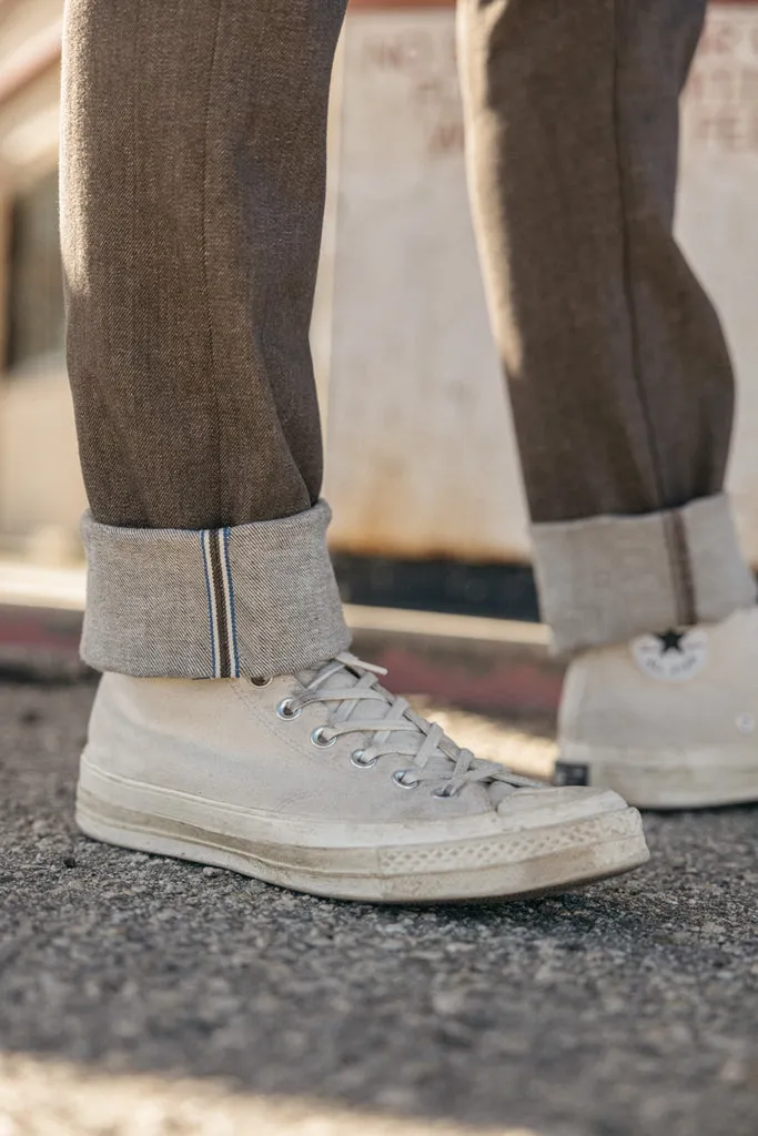 Kato Denim The Pen Slim 10.5 Oz Brown Raw