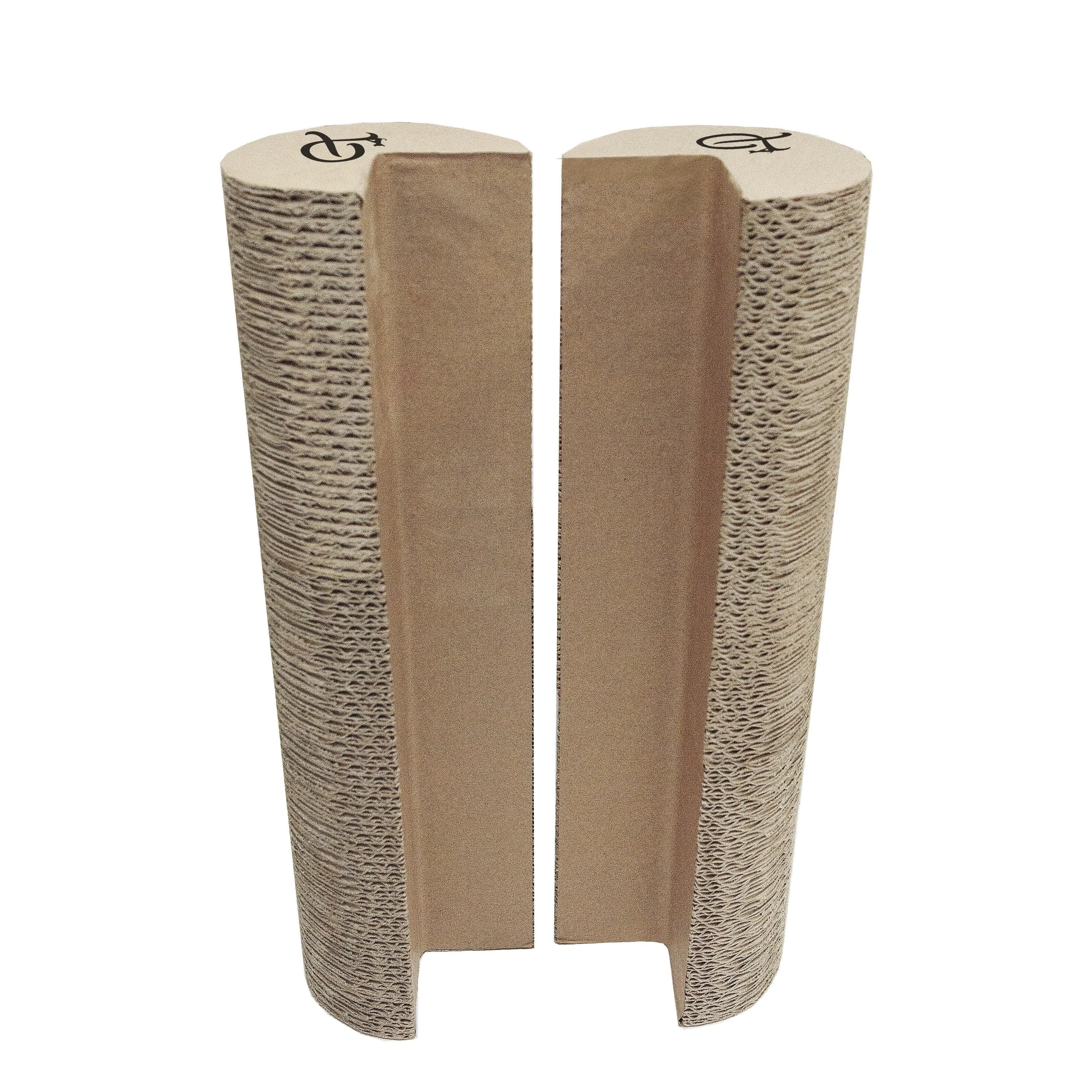 Kitty Corner Cat Scratching Post (2 Pieces): Eco-Friendly, Sustainable, Compostable, Non-Toxic, Double Stick Foam Tape Included, Durable Cardboard, Patented, for Cats