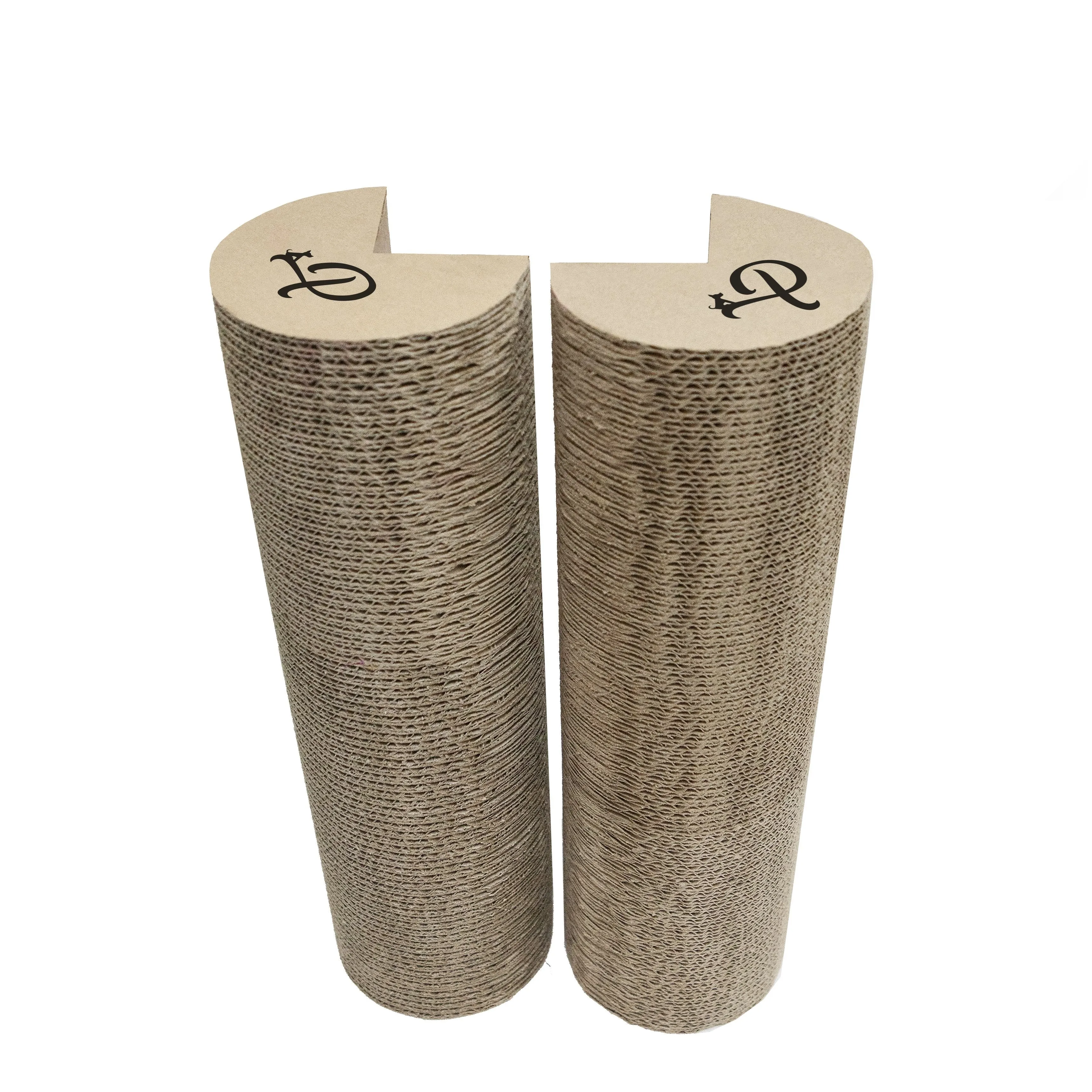 Kitty Corner Cat Scratching Post (2 Pieces): Eco-Friendly, Sustainable, Compostable, Non-Toxic, Double Stick Foam Tape Included, Durable Cardboard, Patented, for Cats