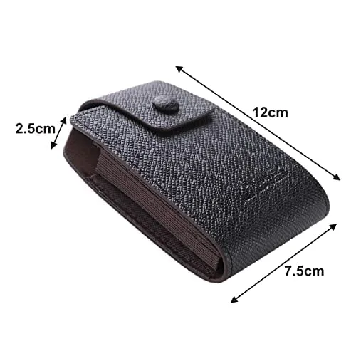 Kuber Industries Card Holder Wallet for Men Women|Debit Credit Card Holder|Wallet for Id, Visiting Card, Buisness Card|Button Closure|Black (Pack of 3)